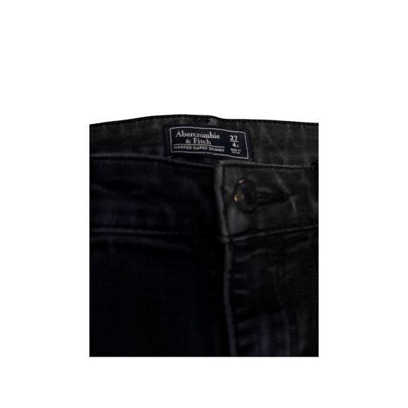 Abercrombie & Fitch Harper Super Skinny Black Ripped Jeans – Size 27 / 4R - Picture 5 of 6